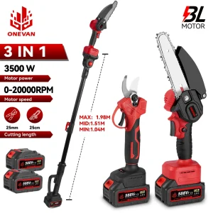 ONEVAN 3in1 Electric High Branch Saw 20000RPM